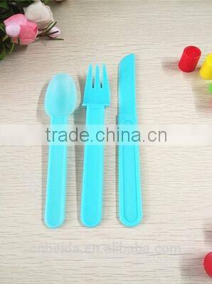 Disposable plastic 3 pieces of fork/ knife /spoon for picnic /barbecue tableware