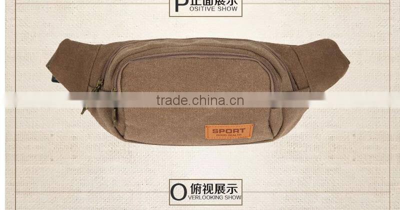 YA Casual Fashion Canvas Waist Packs, Sports Men Pouch Bag Money Belt, Pochete Fanny Pack Bolsa Cintura