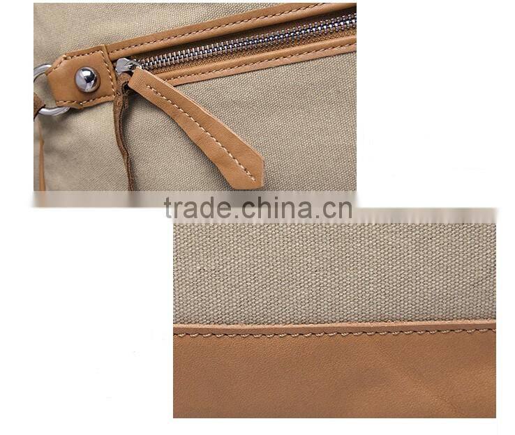 Fabric jute and leather bags shoulder bags handbags for Japan