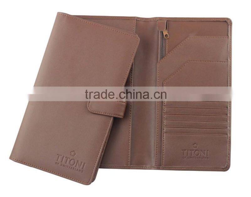 Delicate custom leather passport holder, Beautifully made passport cover with Customized Logo,Multifuction passport wallet