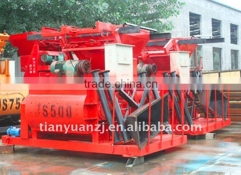 JS500 cement concrete mixer for block making plant