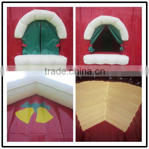 2016 Hot Sale Amazing Christmas Inflatable Castle Bouncer Santa House For Hot Sale