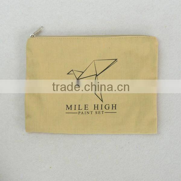 Small Zipper Cotton Canvas Tote Shopping Bags