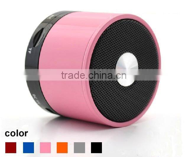 Promotion gift mini portable round shape bluetooth speaker with carabiner