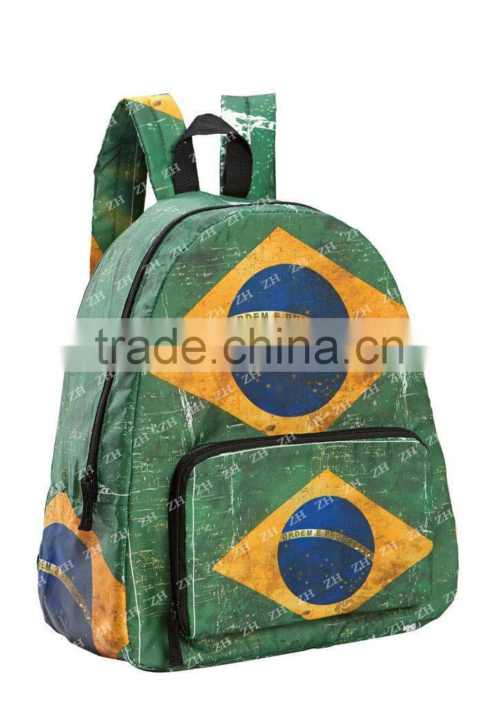 2015 stylish backpack in flag design, foldable backpack, customizable backpack
