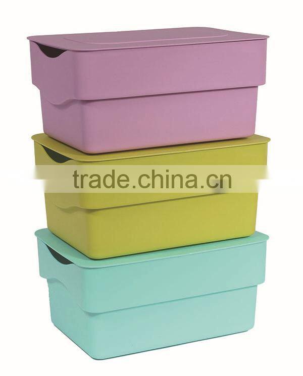 2016 New Design Rectangle Plastic Storage Box
