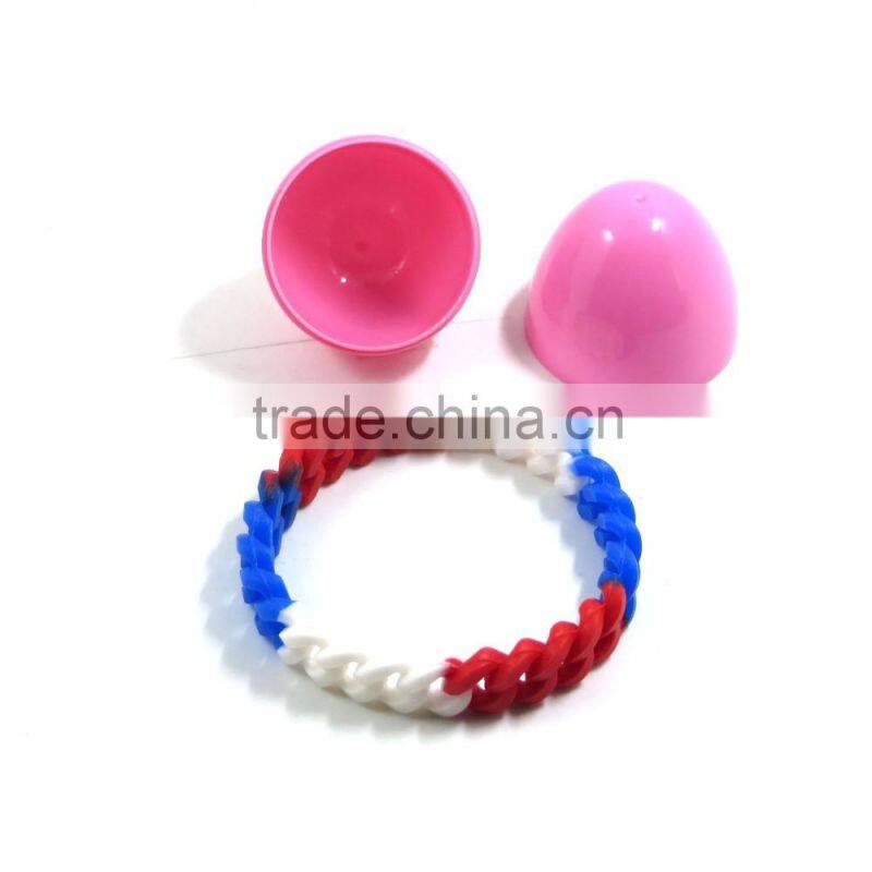 Promotion Gift Newest Design Silicone Bracelet In Plastic Egg