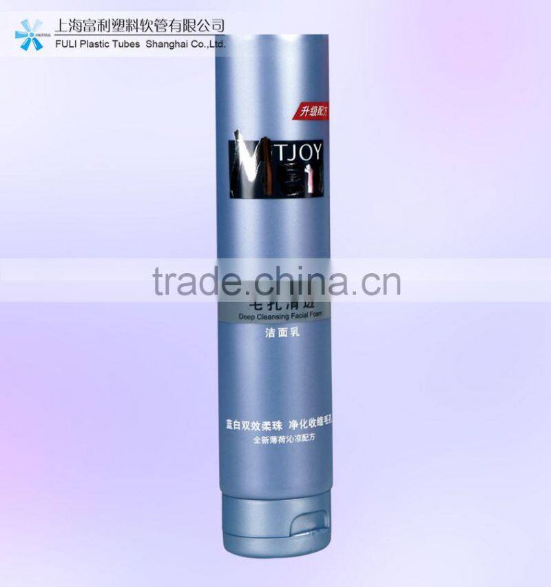 large plastic container tube packaing for hair care with flip top cap