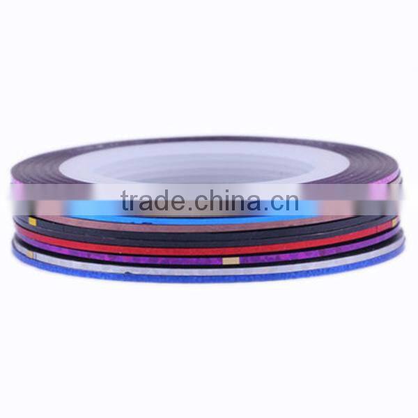 Mixed Color Rolls Glittered Striping Tape Line DIY Nail Art Tips Decoration Sticker Nail Tape
