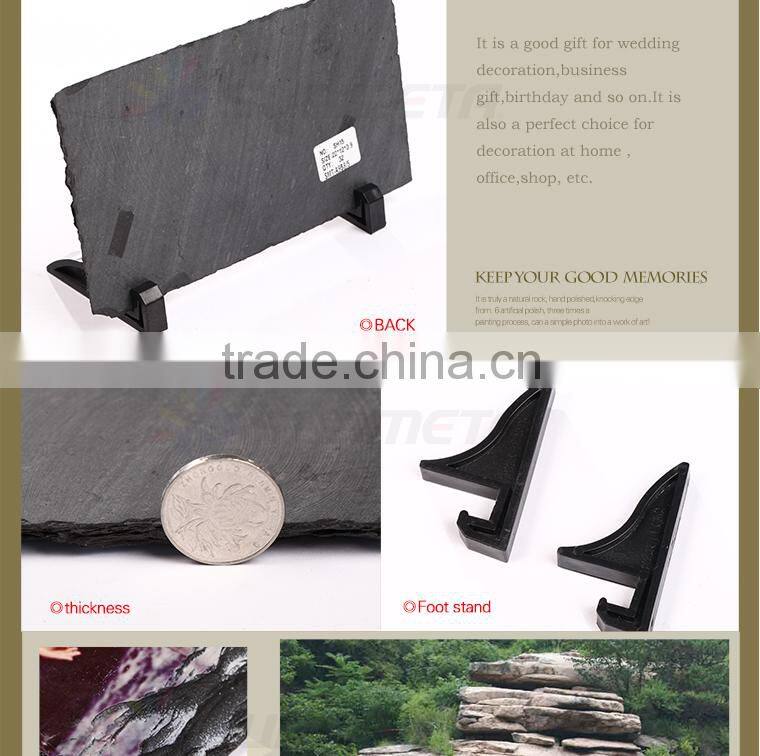 Sunmeta factory supply christmas decoration 12*22cm rock slate, sublimation rock photo(SH-15)