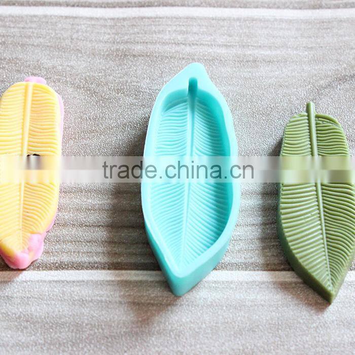 Leaf Shape Baking Cake Mold Silicone , DIY New Cookie Soap Mould, 3D Silicone Rubber Cake Molds