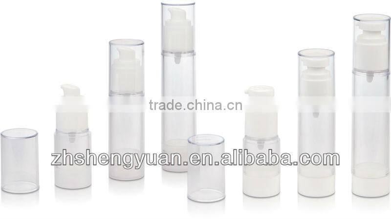 reusable plastic airless cosmetic package