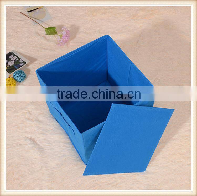 Non woven fabric foldable closet storage box without lid