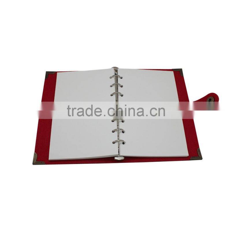 Cheap spiral notebooks felt journal from Guangdong leather factory