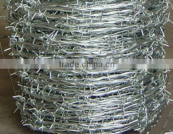 Anping manufacturer double strand barbed wire factory price standard length per roll