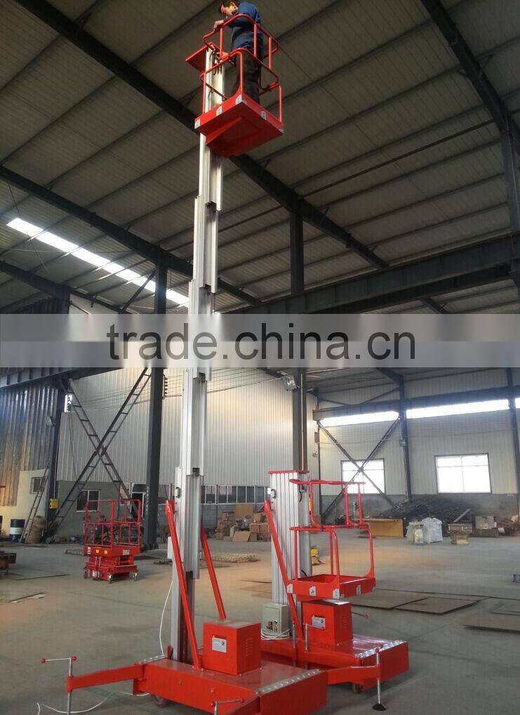 Hydraulic single vertical lift/portable lift platform