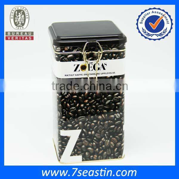 nescafe empty tin can with lid