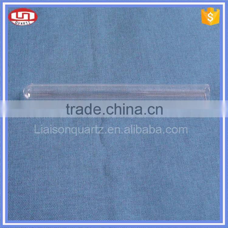 Clear heat resistant quartz glass test tube