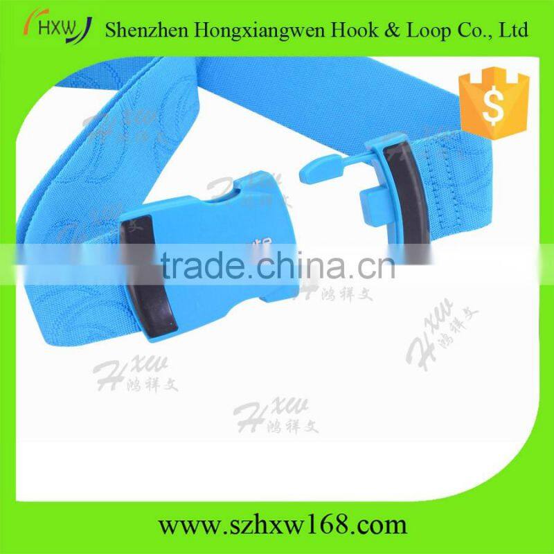 Blue Luggage suitcase strap stretchable belt lock