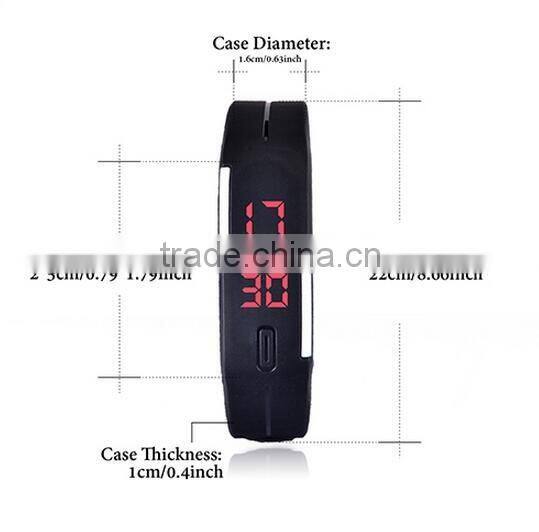 Promotional Silicone Digital LED Sport Watch / Wristwatch