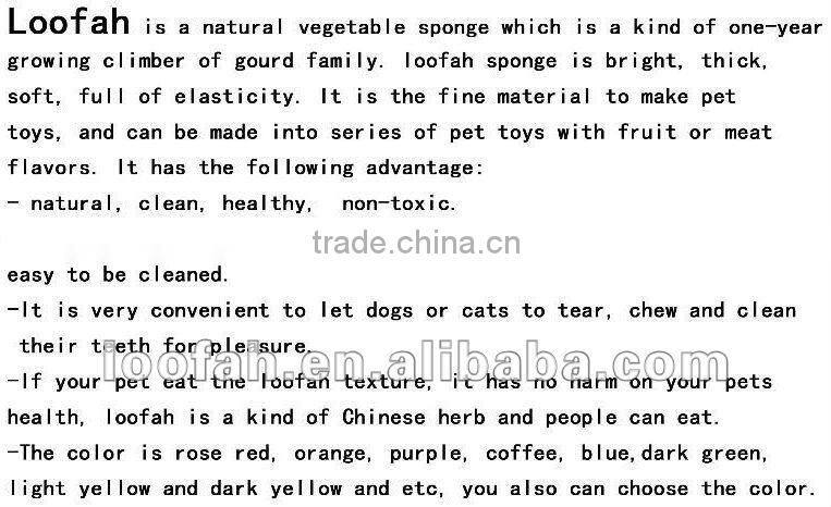 loofah banana dental pet toy