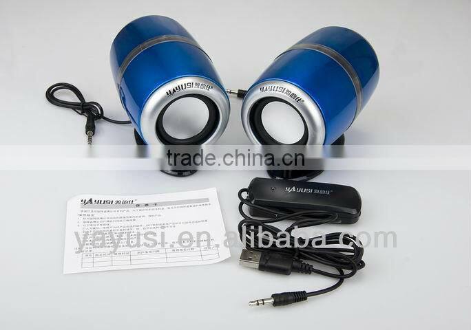 2.0-ch portable mini passive audio speaker with ce, rohs and fcc