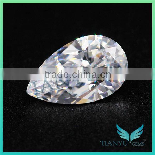 Hot Sale Artificial CZ Gemstones Wholesale 6*8 White Heat Pear Cut Loose Cubic Zircon Price Free Samples