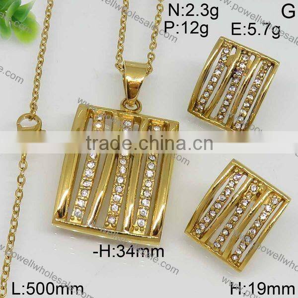 Fashion popular wholesale jewelry from china gold plated jewelry set