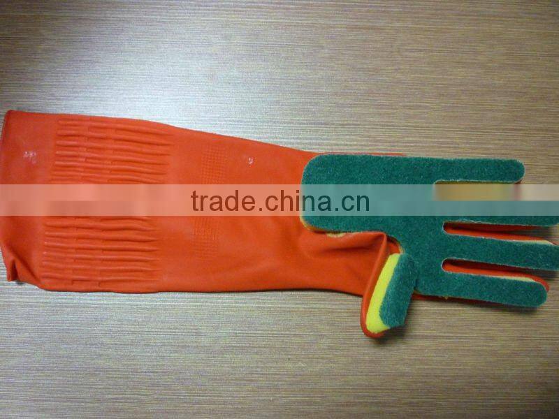 CE Approved PV Cleaning Foam Kitchen Polyester Single Layer Spong Glove