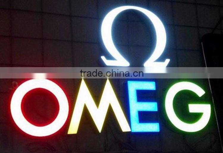 top grade face lit epoxy resin led channel letter