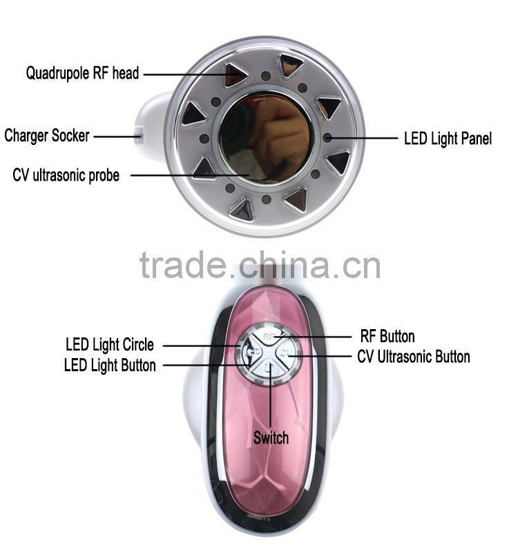 Promoton handheld mini led rf 3 in 1 ultrasonic slimming device for sale