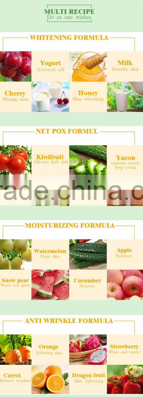 2016 magic beauty equipment facial care instrument fruit and vegetable mask making machine