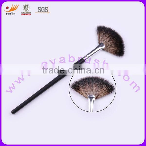 Natural Hair Small Facial Fan Brushes with Black Handle(EY-F612)