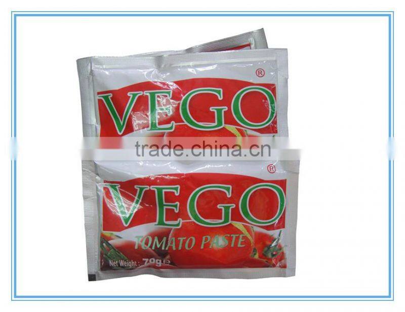 organic 70g VEGO brand sachet Tomato sauce