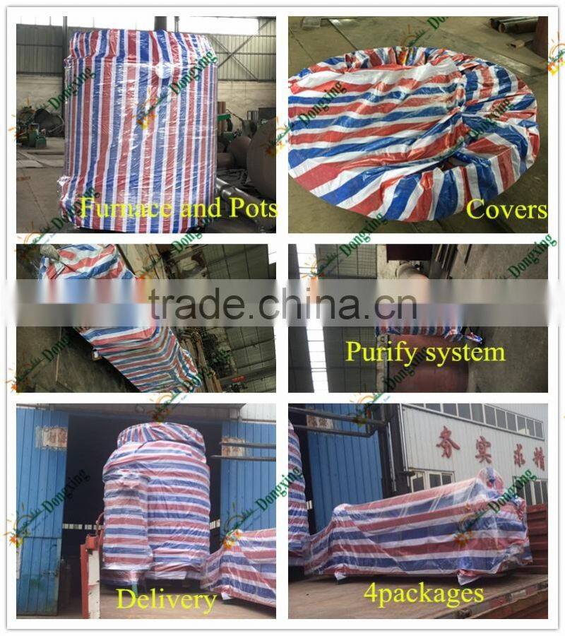 dry distillation smokeless coconut shell small wood furnace for making charcoal