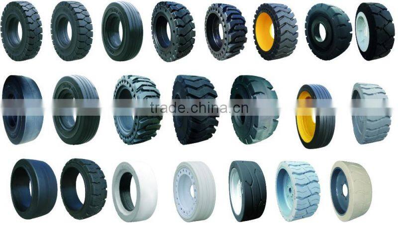 tractor trailer solid tyre 4.00-8 for towing tractor in airport or seaport