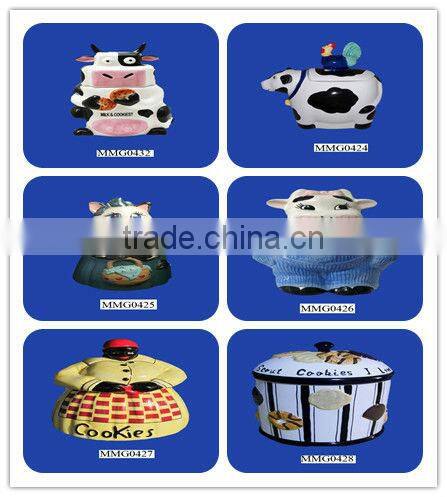 2013 New design environmental ceramic wholesale Zombie Cookie Jars