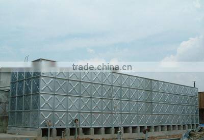 100 cubic meters galvanized water tanks/professional galvanized steel water tank/galvanized steel square water tank