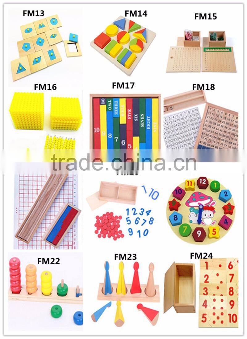 Wooden educational toys Math montessori material for kindergarten
