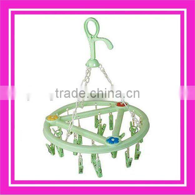 18 pcs clips pearly-lustre plastic clothes peg hanger round shape