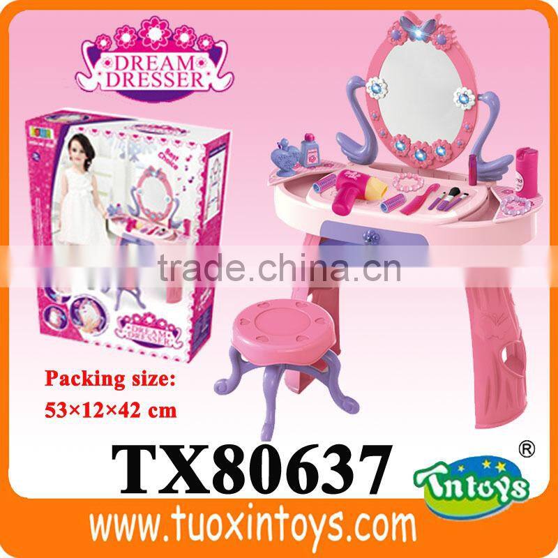 plastic child dresser toy with light and music