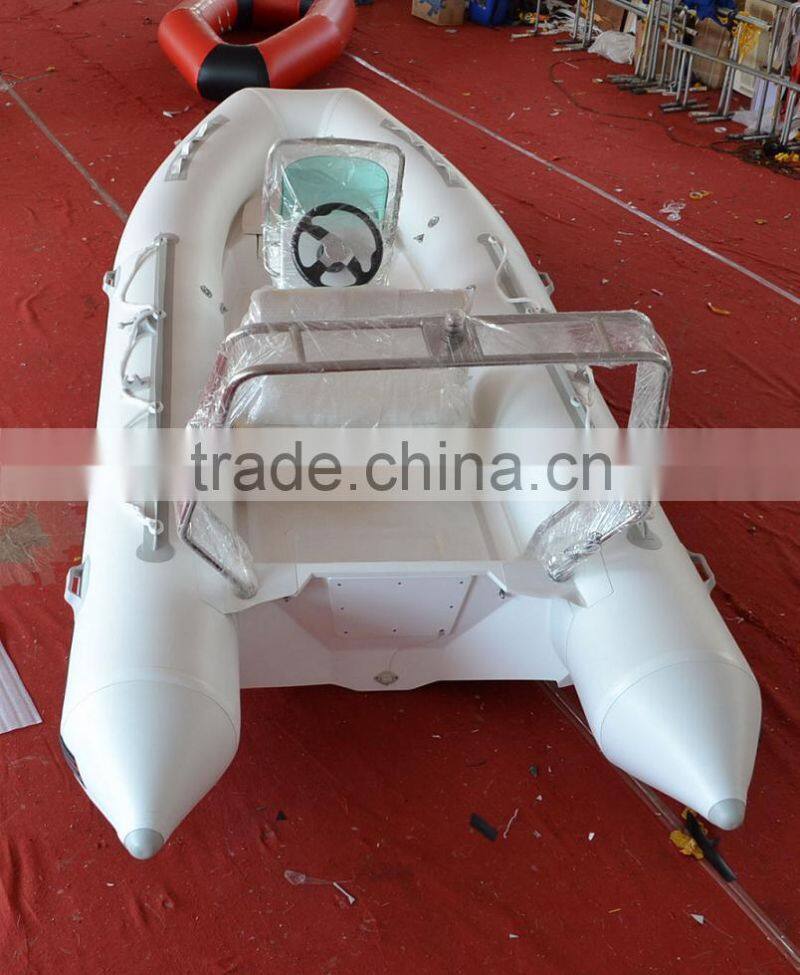 hot sale 3.9m PVC or Hypalon luxury fibergrass RIB boat