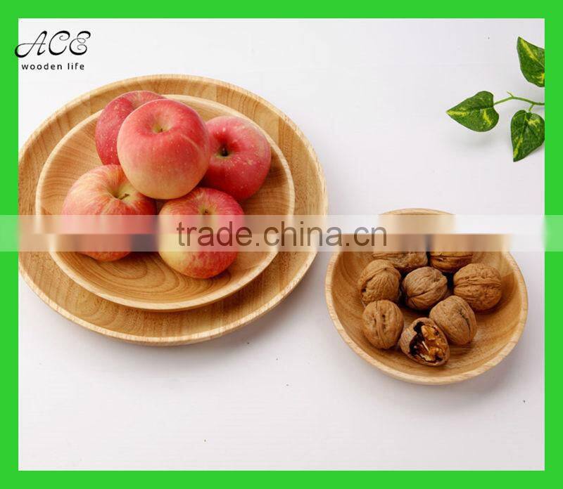 Custom round wood plate Round wood serving tray Round wooden service plate