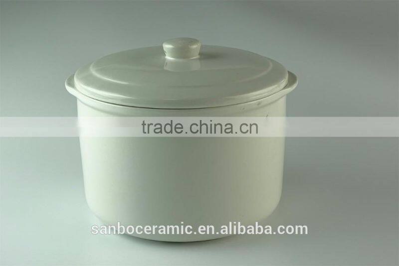 Cheap magnesian ivory white porcelain soup tureen with lid