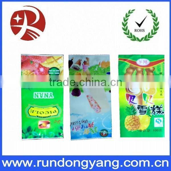 Food grade environment friendly customized popsicle bags for packing
