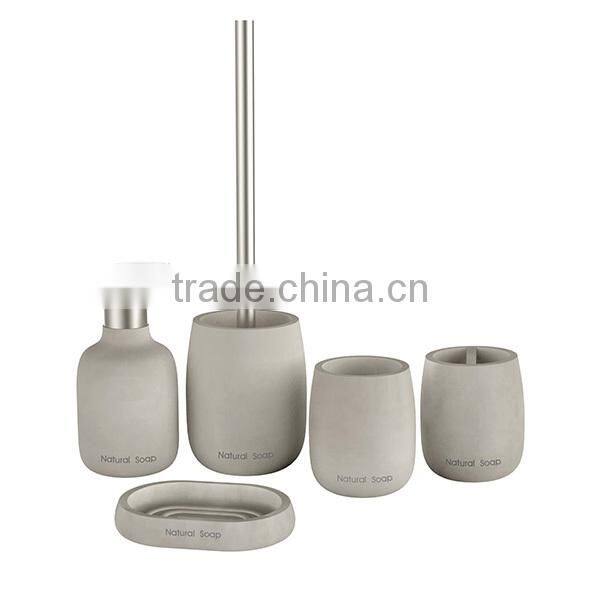 2015 new design high quality polyresin hotel accessory bathroom set