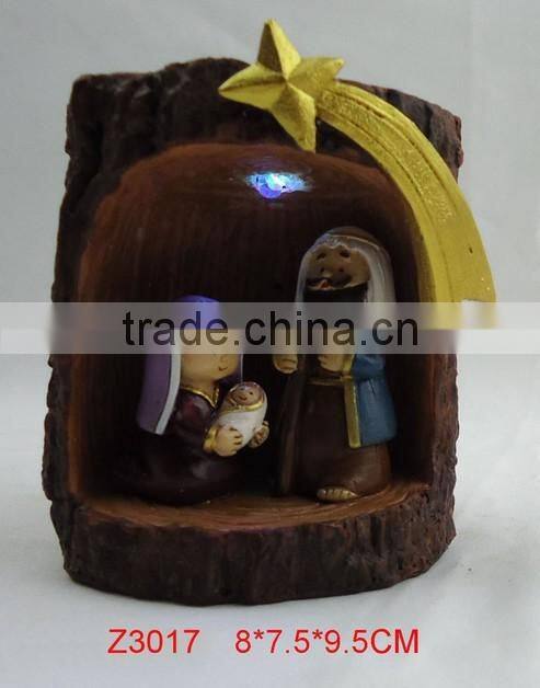 Polyresin 3d baby jesus birth craft holy family figurines