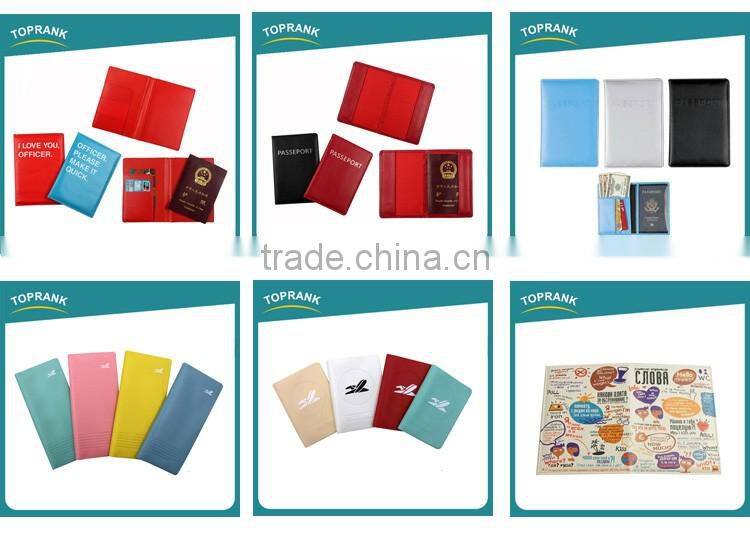 Toprank Multifunction Foldable PU Leather Travel Organizer Passport Wallet Card Holder Travel Passport Cover For Promotion