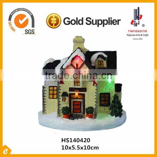 4" Christmas fiber opticed lighted house