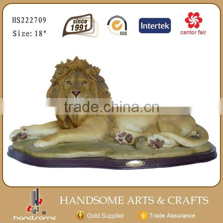 18 Inch Resin Craft Home Decor Holiday Gift Lifelike Animal Lion Statues
